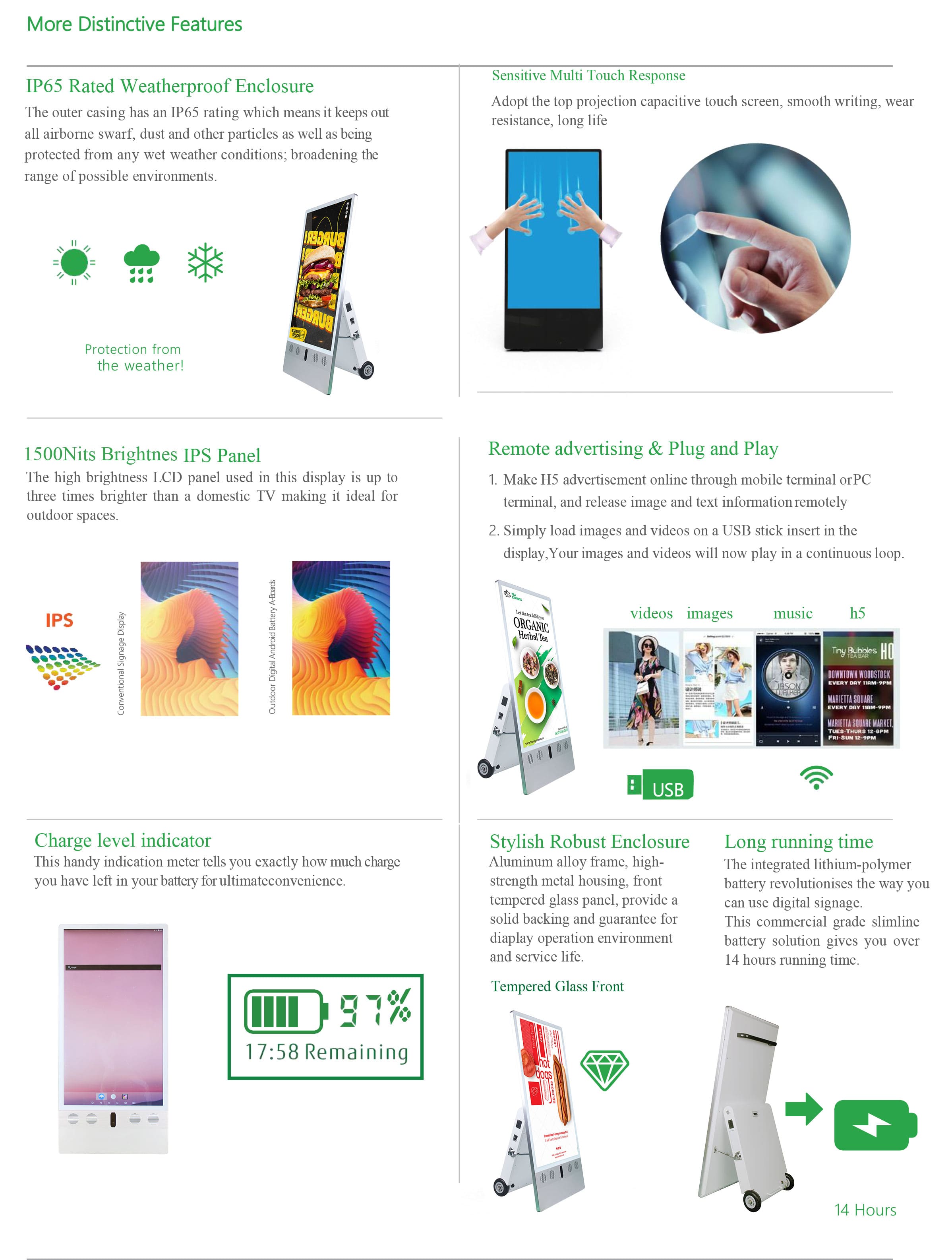 Outdoor Battery Digital Poster Outdoor Battery Digital Poster