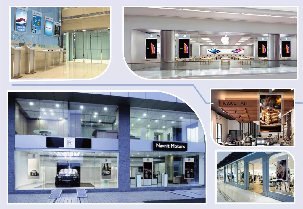 haning  windows display