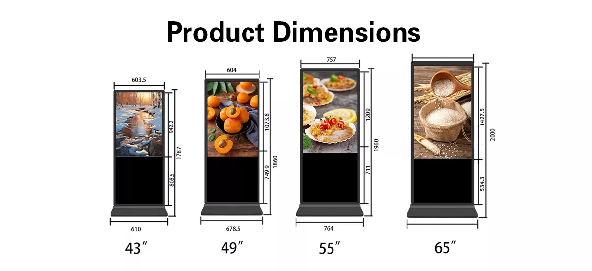 floor standing digital display