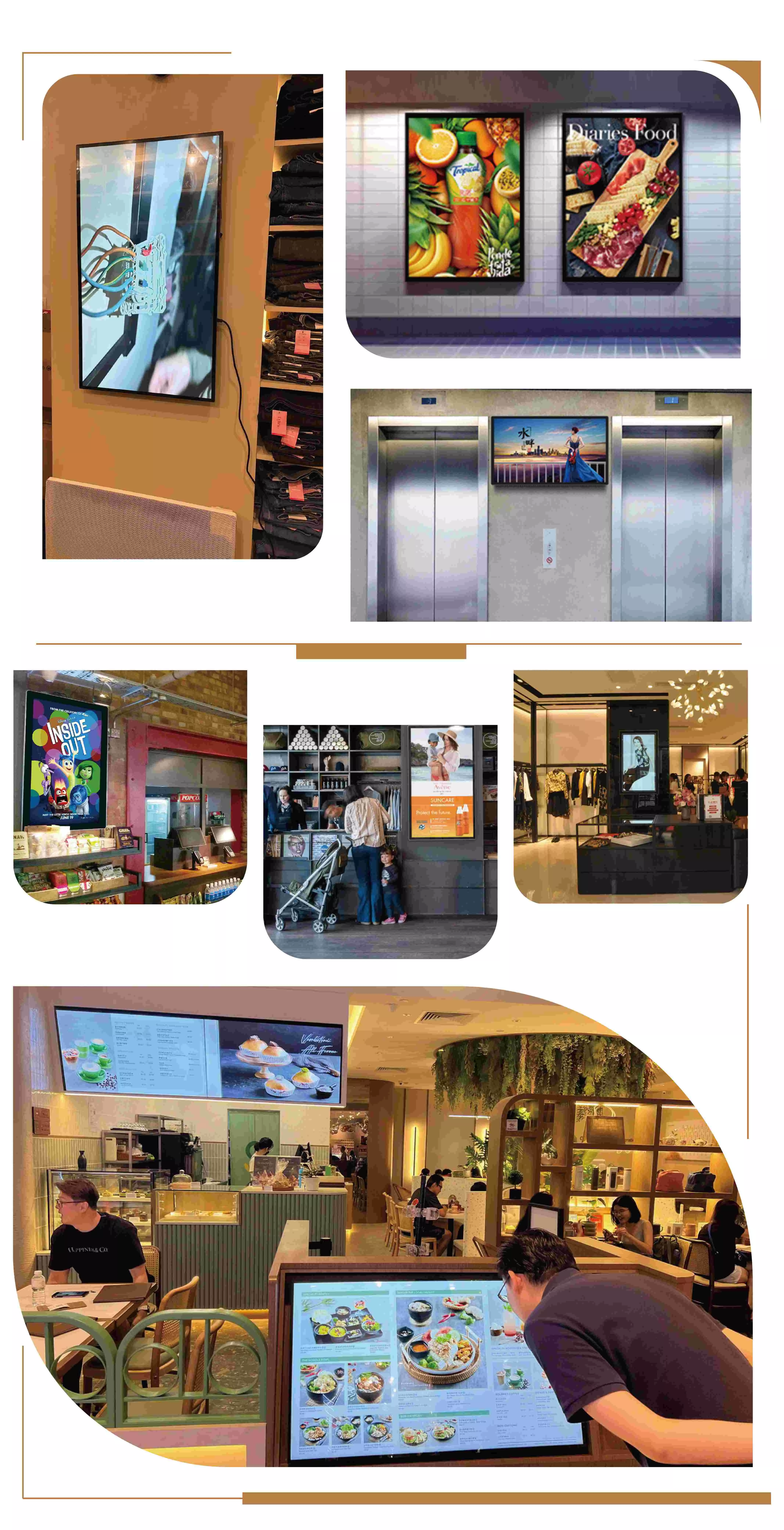 Application de montage mural pour affichage numérique