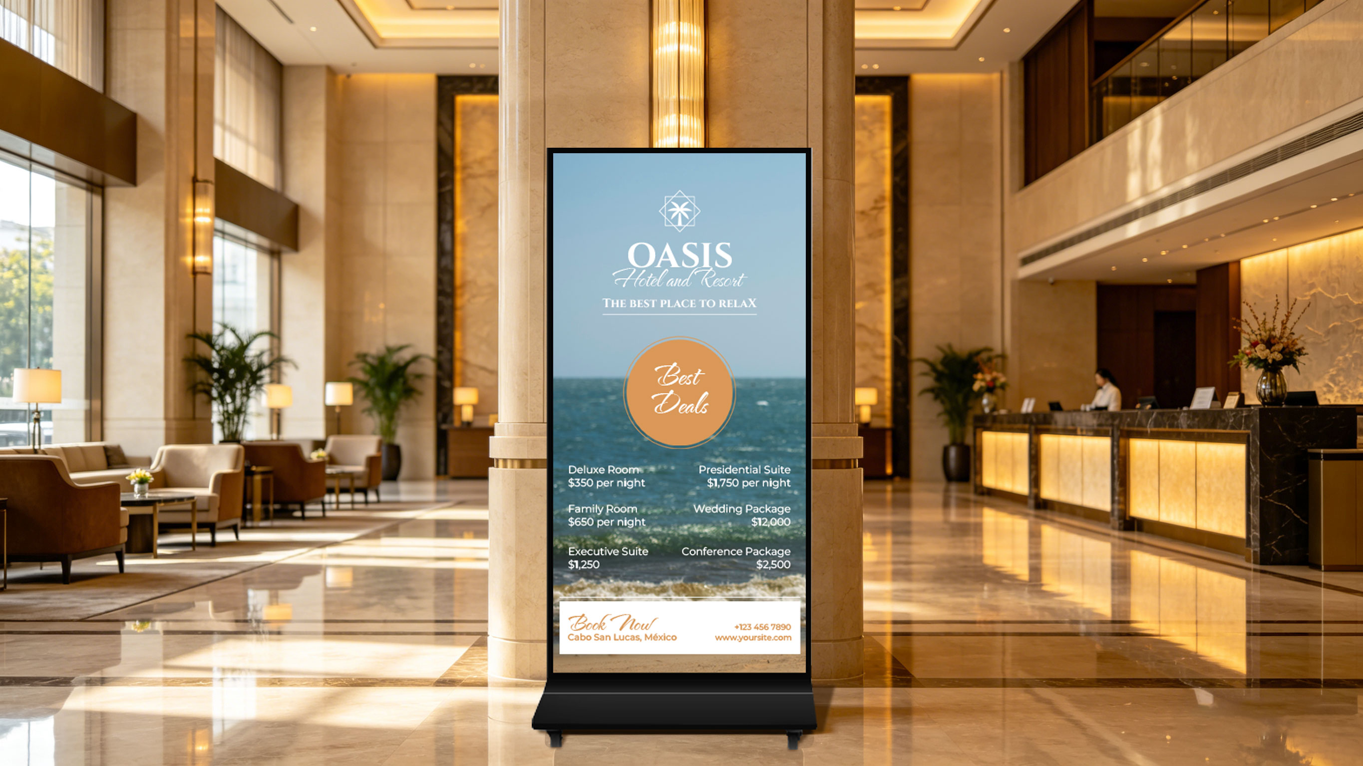 full-screen digital kiosk