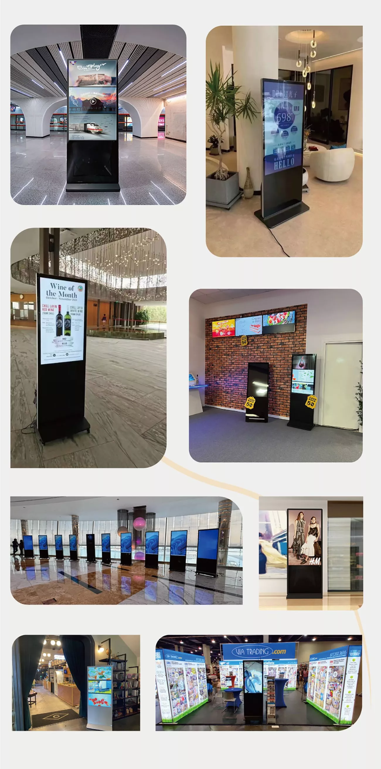 Floor standing ad player