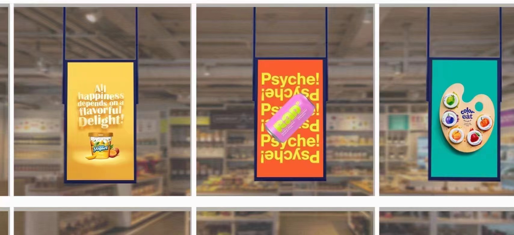 commercial double-sided display