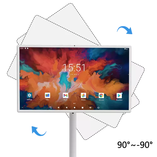 rolling touch screen tv