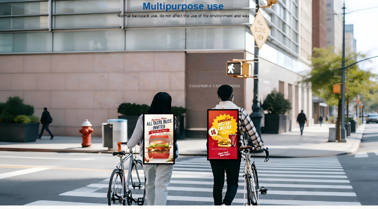 Digital backpack billboard