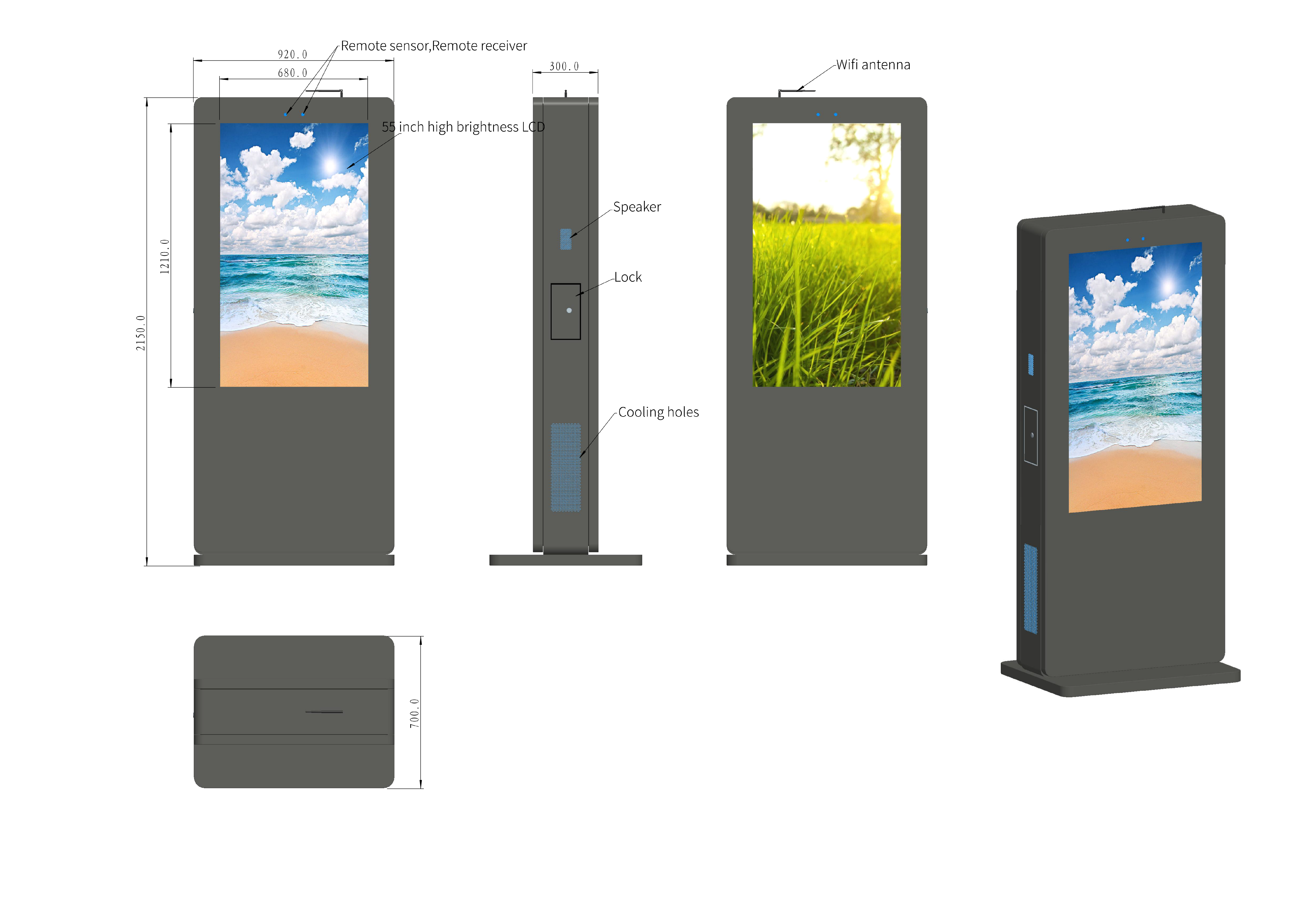 outdoor digital signage screen