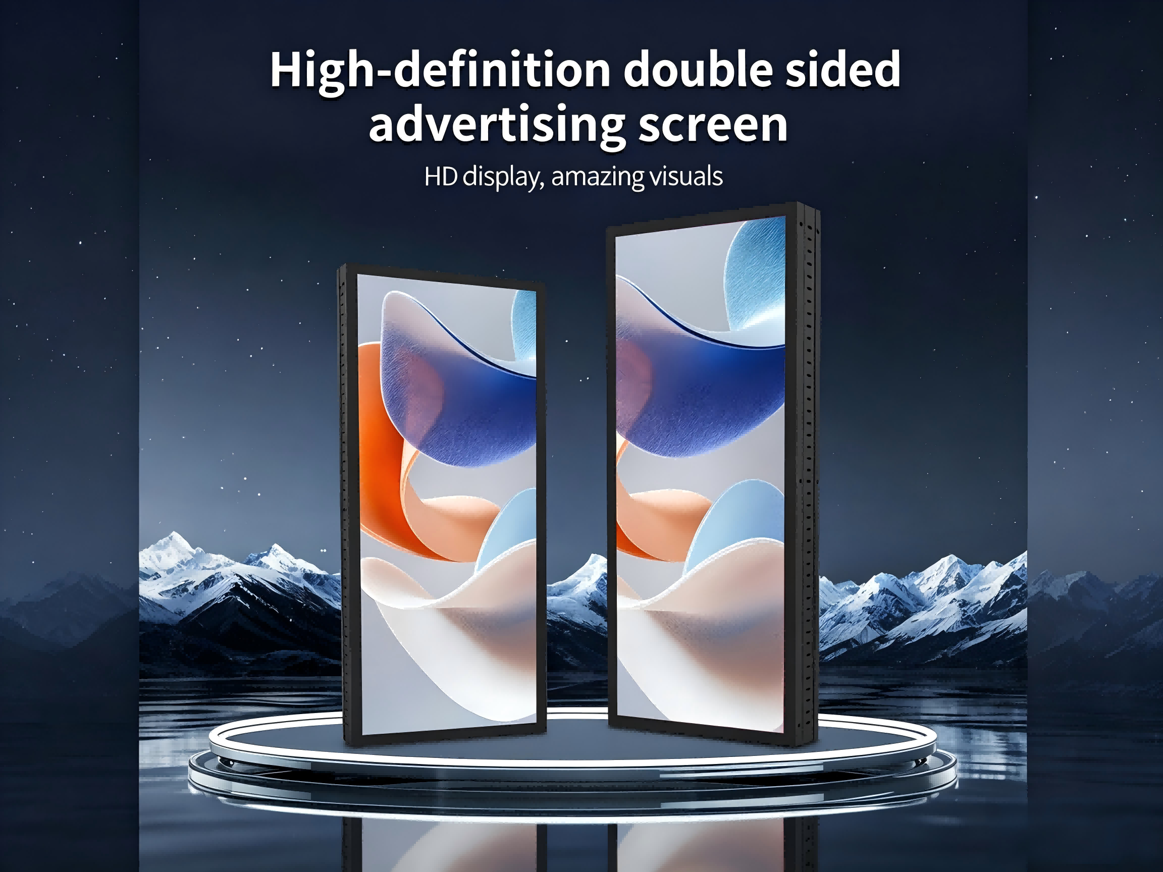 Dual-side stretched display